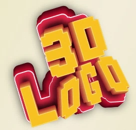 Make a 3d inscription for a preview of a video with a double effect of a three-dimensional font