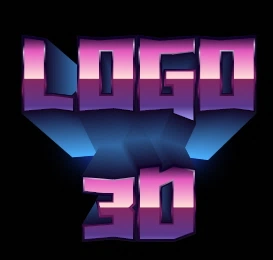 Create cool 3d retro space text with glow effect