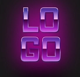 Make a retro logo from a beautiful font online with a shadow and glow effect