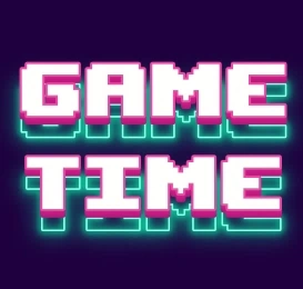 Game 3D logo beautiful 3d font with neon outline