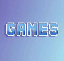 The style of the three-dimensional game font inscription with the style of games logo